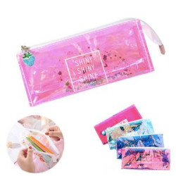 Floating Glitter Sequin Pencil Case Transparent Pencil Holder
