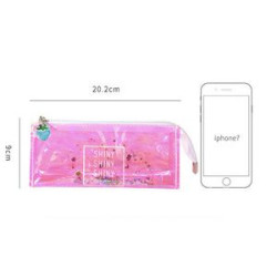 Floating Glitter Sequin Pencil Case Transparent Pencil Holder