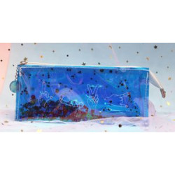 Floating Glitter Sequin Pencil Case Transparent Pencil Holder