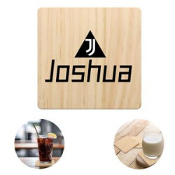 Square Beech Wooden Cup Coasters