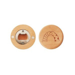 Wooden Bottle Opener With Fridge Magnet