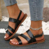 Women's Solid Color Flat Sandals