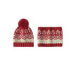 Christmas knitted hat neck bib two-piece for Girls and Boys