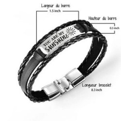 Genuine Leather Bracelets for Men Women
