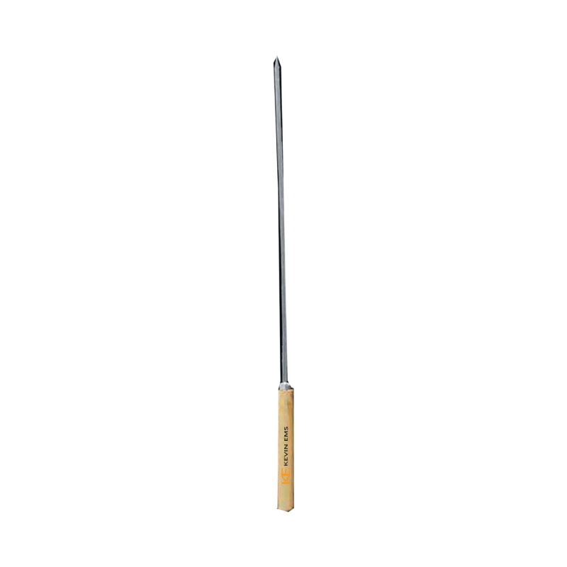 Wooden Handle Stainless Steel Barbecue Stick