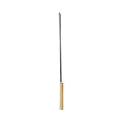Wooden Handle Stainless Steel Barbecue Stick