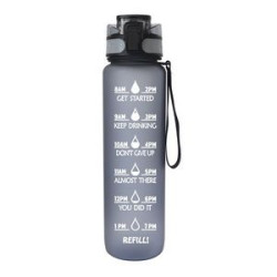 32 Oz. Motivational Sports Water Bottle with Time Mark