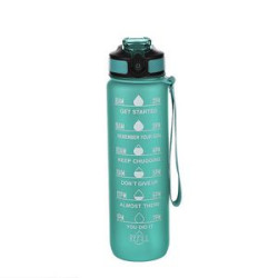 32 Oz. Motivational Sports Water Bottle with Time Mark
