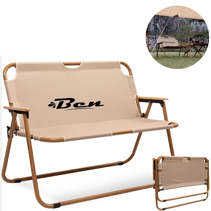45"H Loveseat Style Double Camp Chair With Steel Frame