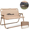 45"H Loveseat Style Double Camp Chair With Steel Frame