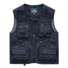 Men's Solid Sleeveless Jacket W/ Multi Pocket
