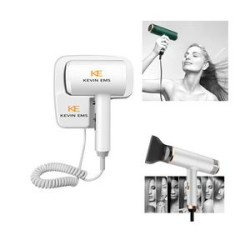 Wall Mounted Hair Dryer in Hotel Toilet
