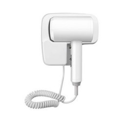 Wall Mounted Hair Dryer in Hotel Toilet