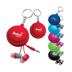 Silicon key chain earbuds case
