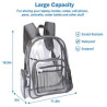 See Through Backpacks Transparent Clear Heavy-Duty Bookbag