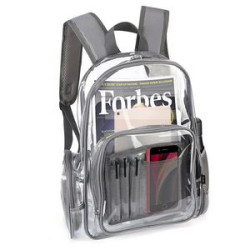 See Through Backpacks Transparent Clear Heavy-Duty Bookbag