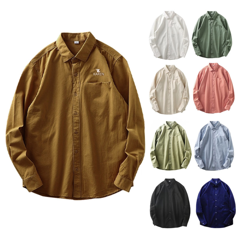 Cotton Casual Streetwear Long Sleeve Shirt