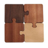 Wood Coasters for Drinks with Puzzle Design