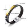 Stainless steel smooth cowhide bracelet
