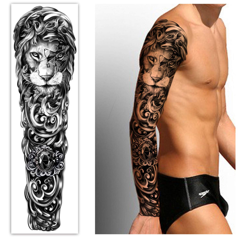 Waterproof Temporary Arm Tattoo Stickers 22.83"X7.1"