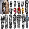 Waterproof Temporary Arm Tattoo Stickers 22.83"X7.1"