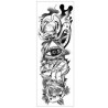 Waterproof Temporary Arm Tattoo Stickers 22.83"X7.1"
