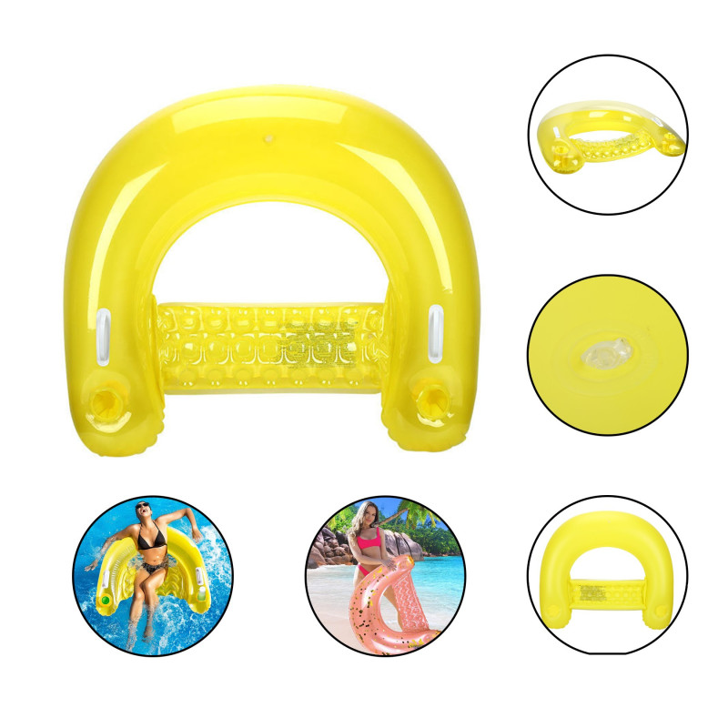 Inflatable Chair Floats Floating Loungers with Cup Holders