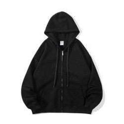 Adult Cotton/Polyester Zipped Fleece Hoodie