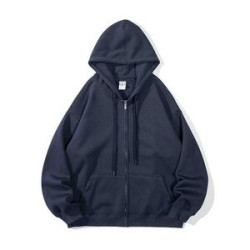 Adult Cotton/Polyester Zipped Fleece Hoodie