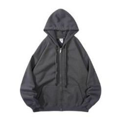 Adult Cotton/Polyester Zipped Fleece Hoodie