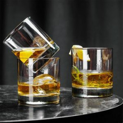 10 oz Clear Thick Base Whiskey Ice Hockey Cup Glasses