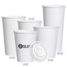 Paper cup with clear plastic lid