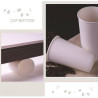 Paper cup with clear plastic lid