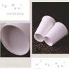 Paper cup with clear plastic lid