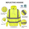 Winter Proof Fleece Reflective Hooded Sweatshirt