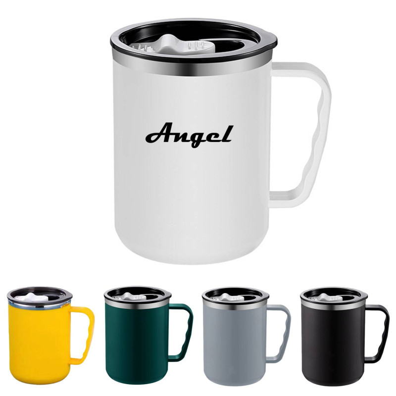 Double Stainless Steel Mug With Handle
