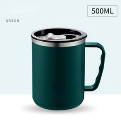 Double Stainless Steel Mug With Handle