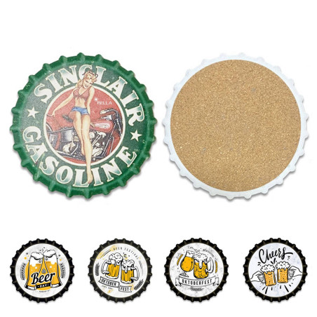 Absorbing Ceramic Coasters With Cork Base