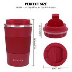 12Oz Vacuum Insulated Mug Spill Proof With Leakproof Lid
