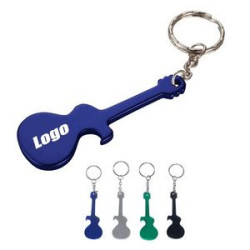 Guitar Shaped Bottle Opener with Keychain