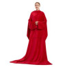 Soft Warm Large Fleece Plush Sleeved Wrap Robe Blanket
