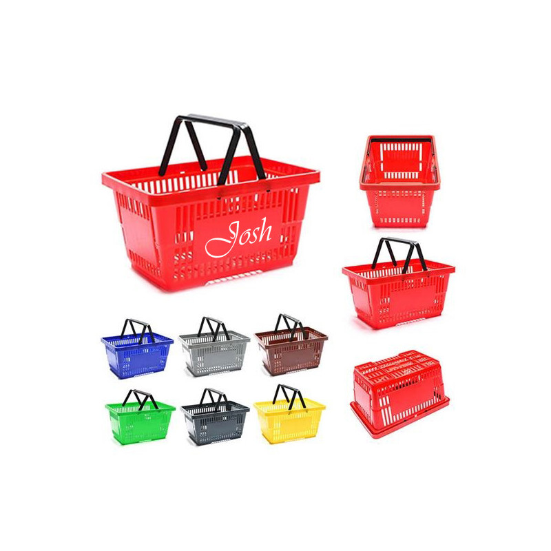 2 Handle Plastic Shopping Basket