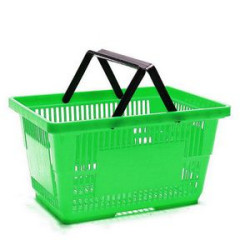 2 Handle Plastic Shopping Basket