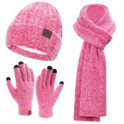 3-In-1 Heathered Knit Winter Set