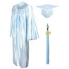 Shiny Graduation Gown Cap Tassel Set