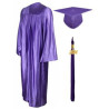 Shiny Graduation Gown Cap Tassel Set