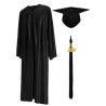 Shiny Graduation Gown Cap Tassel Set