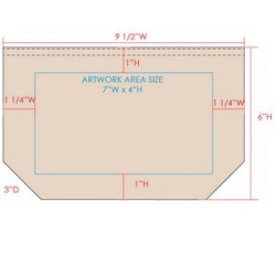 Classic 10Oz Brushed Finish Canvas Pouch 9 1/2"W X 6"H X 3"D