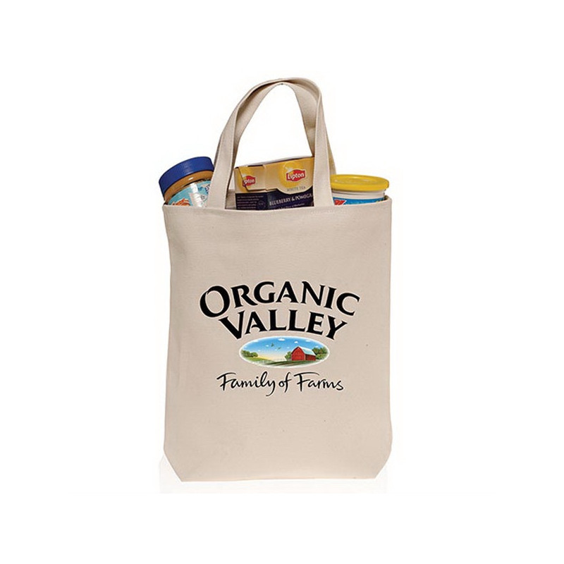 Natural Cotton Solid Color Canvas Tote Bag
