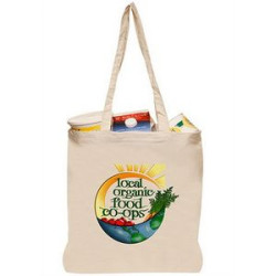 Natural Cotton Solid Color Canvas Tote Bag